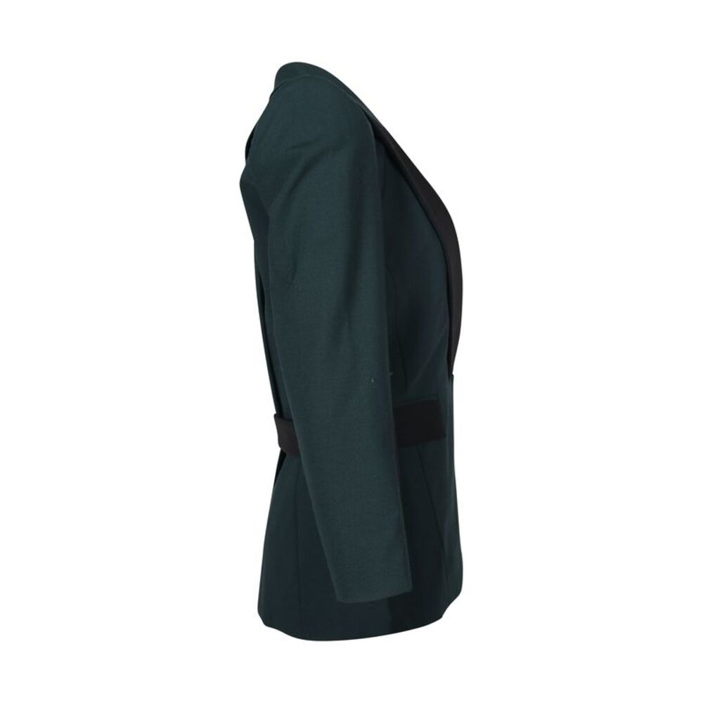 Dion Lee Two-Toned Blazer in Forest Green and Black Polyester - Picture 2 of 5